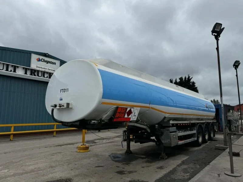 Used 2016 COBO fuel tanker trailer with 6 compartments for fuel transportation.