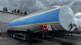 Used 2016 COBO fuel tanker trailer with 6 compartments for fuel transportation.