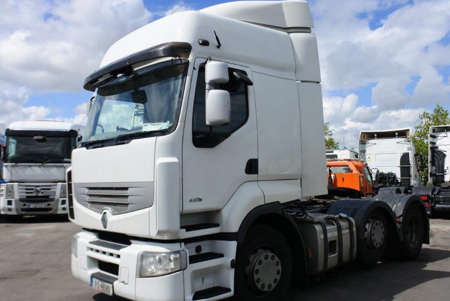 Renault White Truck, tractor unit parked at Clugston International.