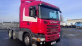 Red 2018 Scania R450 6x2 mid-lift tractor unit (FX67 NVT) - Worldwide shipping available