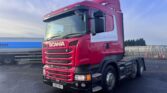 Red 2018 Scania R450 6x2 mid-lift tractor unit (FX67 NVT) - Worldwide shipping available