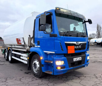 Used MAN TGM26.340 20000L RHD fuel tanker rigid trucks, UK export to Jamaica Kingston, Tanzania Dar es Salaam, Mozambique Maputo, Cyprus Limassol, Suriname Paramaribo, Guyana Georgetown, Malta Valletta ports global shipping