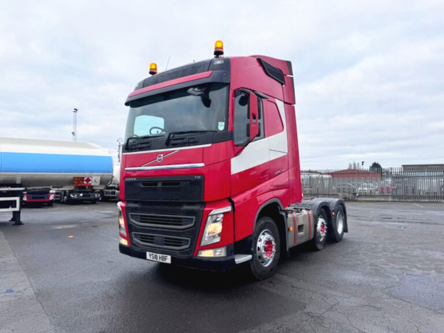 Red volvo fh tractor unit, ranked #10 in malta's top trucks, built for international haulage and high-value cargo