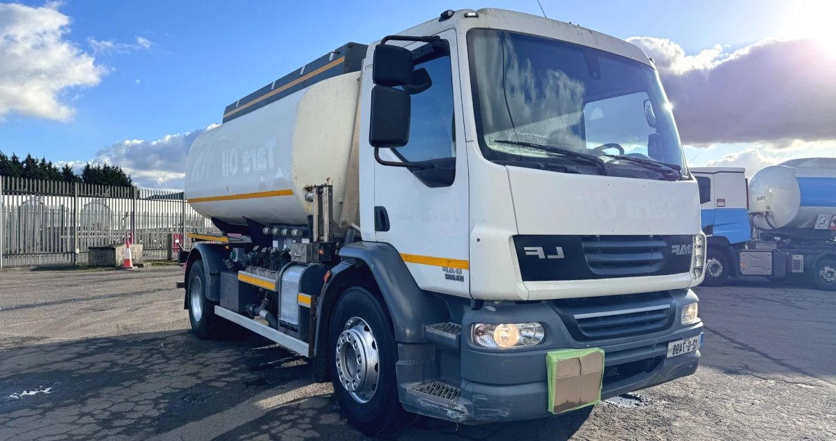 Used 2012 DAF LF55.220 12,500L fuel tanker with 4 compartments, Euro 5, 308,280km - ideal for African/Caribbean markets - WhatsApp or call Paul at +44 7712 674458 for a quote.