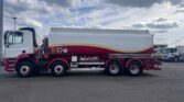 For Sale: 2018 DAF CF410 8x4 fuel tanker truck with 25,000L capacity, 5 compartments, Euro 6, 349K km & RHD. Worldwide shipping available. Call or WhatsApp Paul on: +44 7712 674458