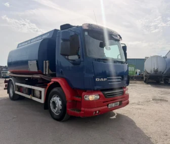 2011 DAF LF55.220 4x2 fuel tanker with 13,000 litre stainless steel barrel, CU61 ABX, available for worldwide export from Clugston International.