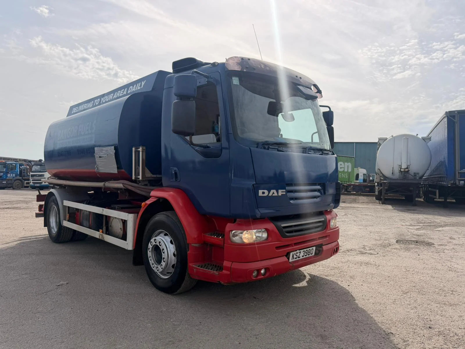2011 DAF LF55.220 4x2 fuel tanker with 13,000 litre stainless steel barrel, CU61 ABX, available for worldwide export from Clugston International.